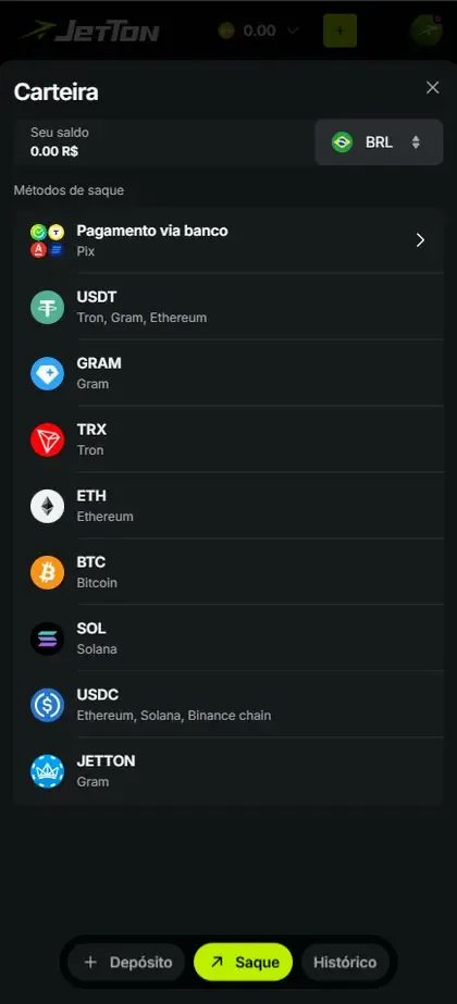 Interface relacionada a Verificação e KYC