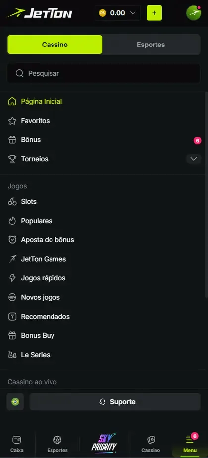 Interface relacionada a Aplicativo e PWA
